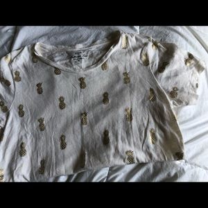 ⭐️Metallic Pineapple Tee from J Crew
